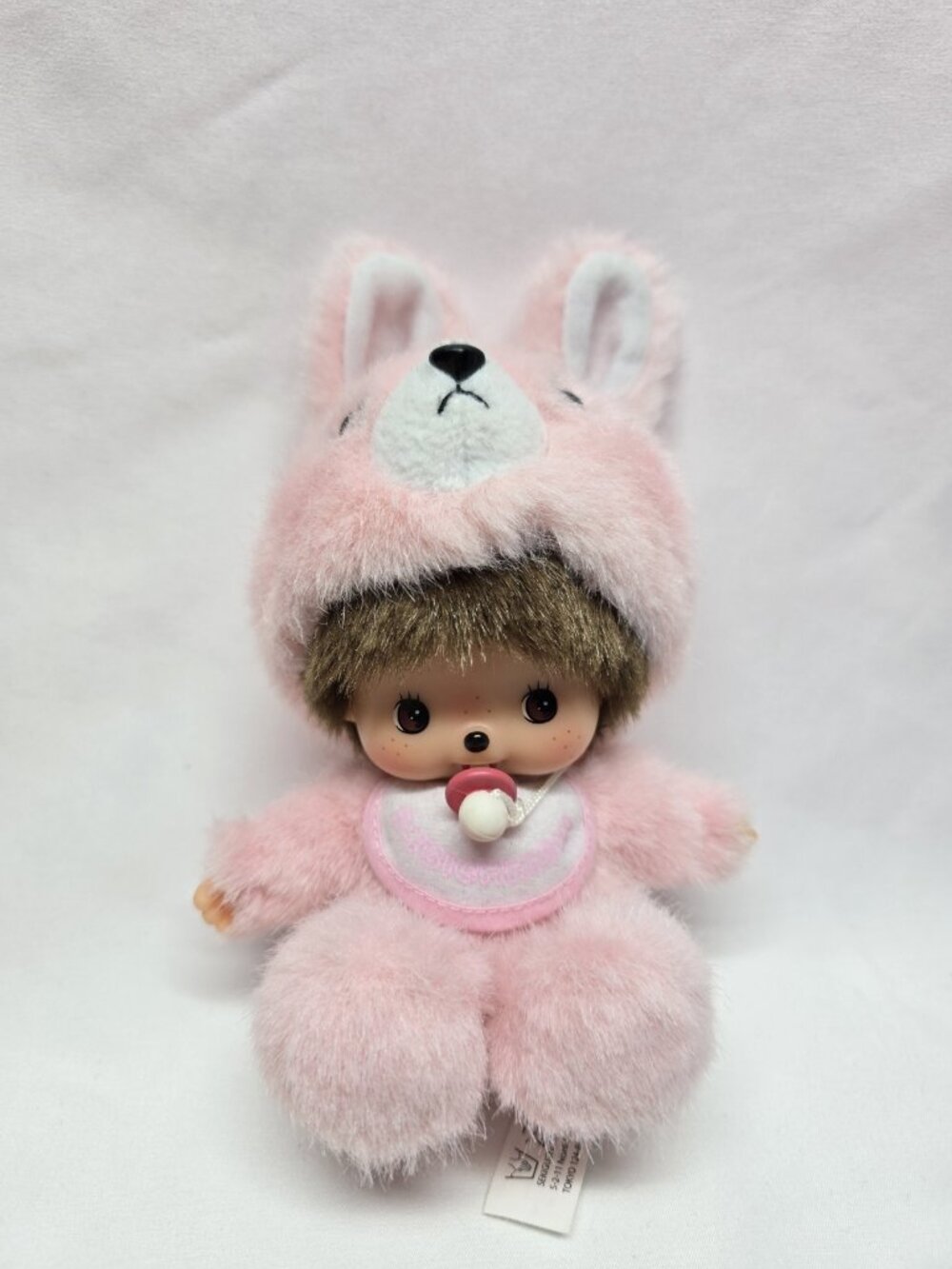 Monchhichi Bebichhichi Plush Doll Stuffed Toy Pink Sekiguchi RARE
